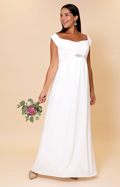 Sadie Sweetheart Maternity Wedding Gown Ivory White by Tiffany Rose