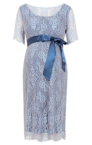 Robe de Grossesse Starla Mi-Longue Bleu Infini by Tiffany Rose