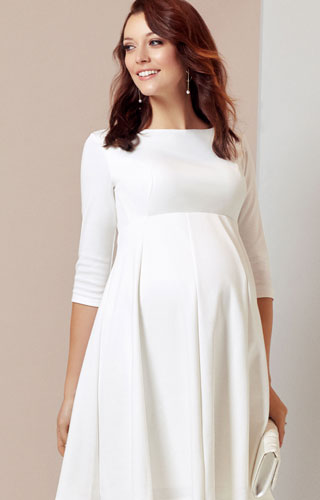 Sienna Maternity Wedding Dress Short Cream by Tiffany Rose