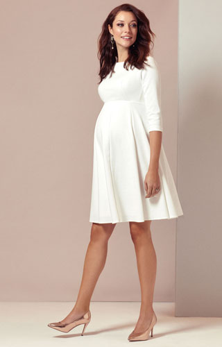 Sienna Maternity Wedding Dress Short Cream by Tiffany Rose