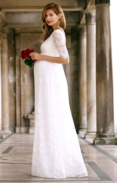Verona Maternity Wedding Gown Ivory White by Tiffany Rose