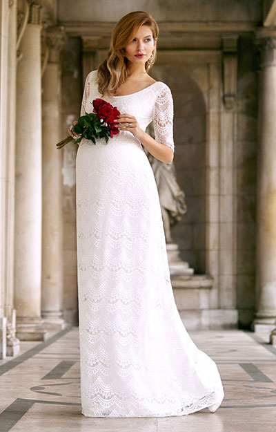 Verona Maternity Wedding Gown Ivory White by Tiffany Rose