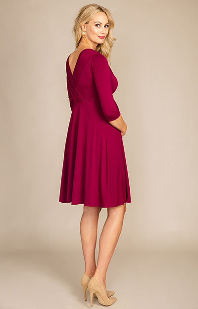 Willow Maternity Dress (Burgundy) by Tiffany Rose