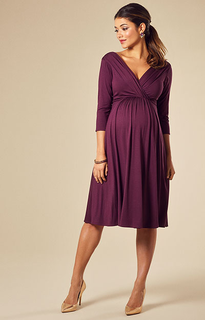 Willow Maternity Dress Short Claret by Tiffany Rose