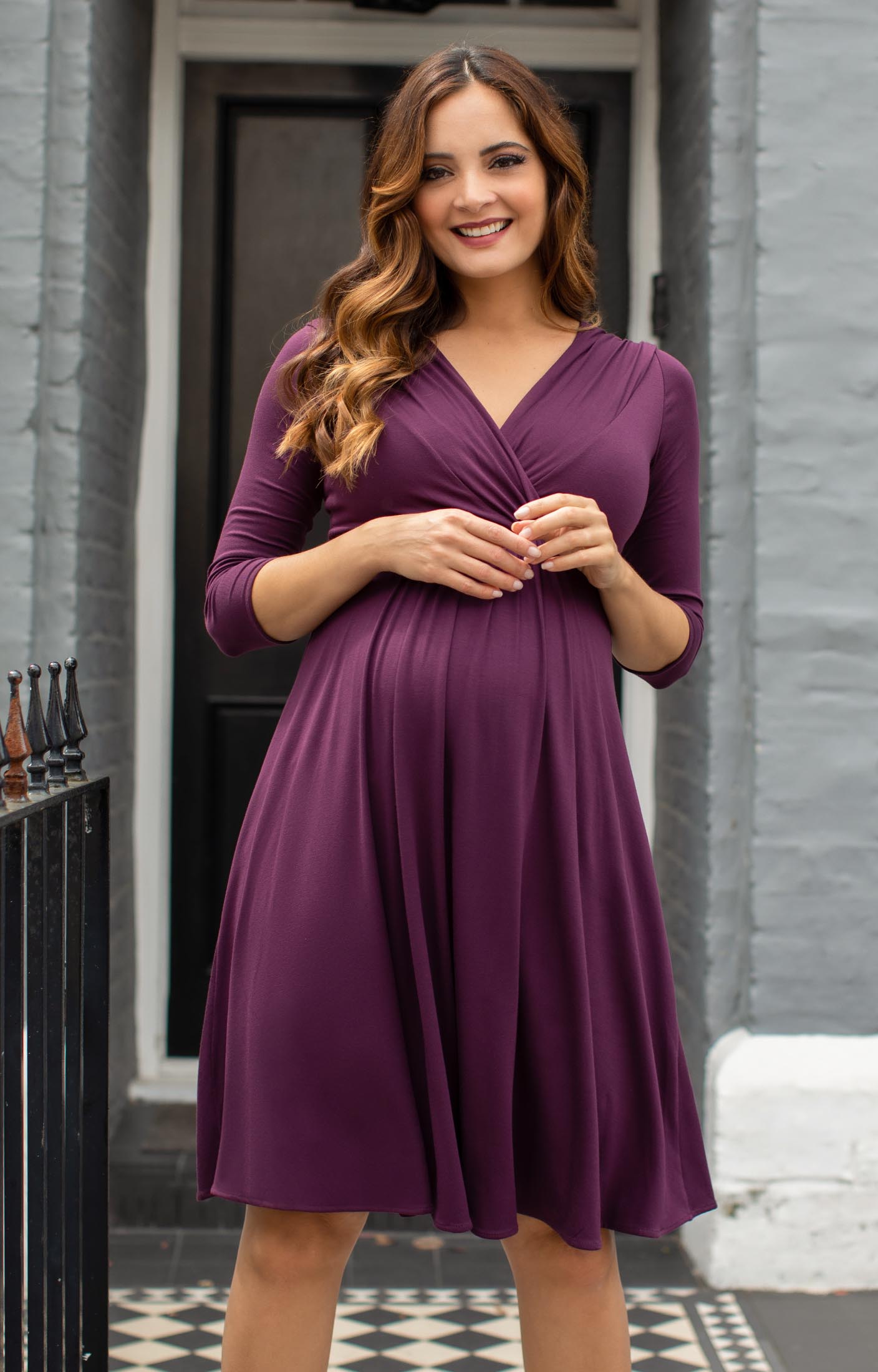 Willow Maternity Dress Short Claret Maternity Wedding Dresses Evening Wear And Party Clothes 