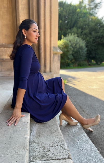 Willow Maternity Dress Eclipse Blue by Tiffany Rose
