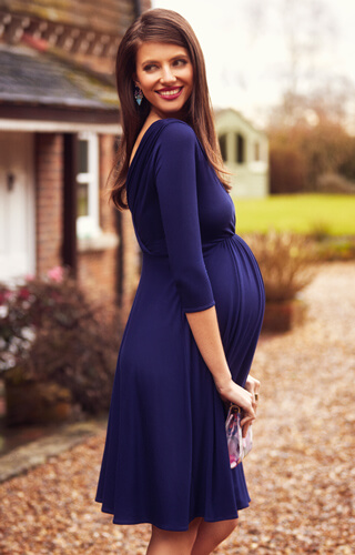 Willow Maternity Dress Eclipse Blue by Tiffany Rose