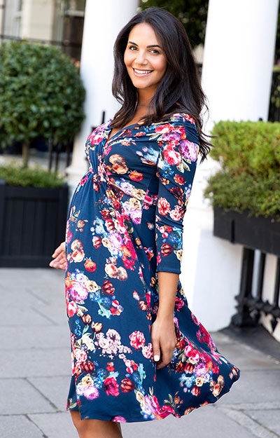 Willow Maternity Dress Midnight Garden by Tiffany Rose