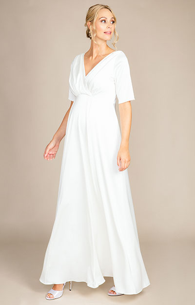 Robe de Mariée Maternité Zoey longue en Ivoire Satiné by Tiffany Rose