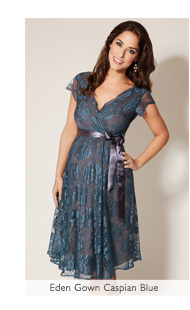 Eden Gown Short Caspian Blue