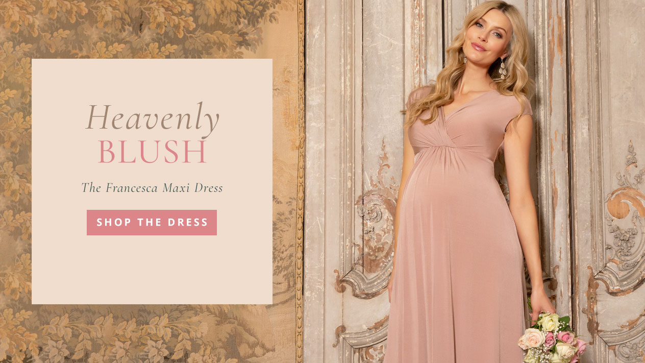 Francesca Maternity Maxi Dress Blush