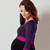 Colour Block Maternity Dress (Purple)