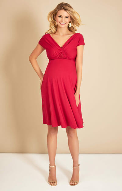 Alessandra Maternity Dress Short Bright Rose by Tiffany Rose