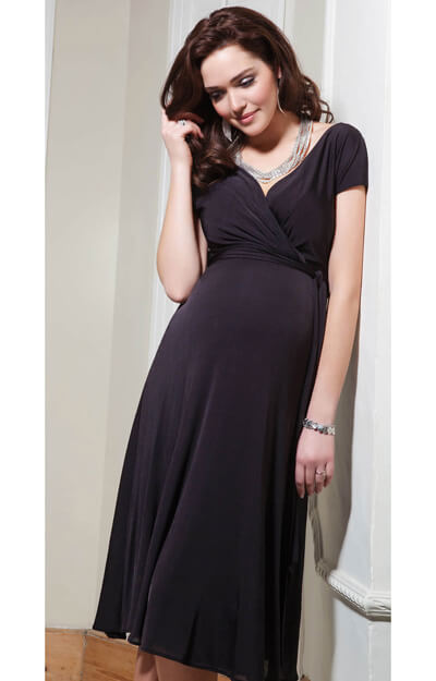 Alessandra Maternity Dress Short (Liquorice) by Tiffany Rose