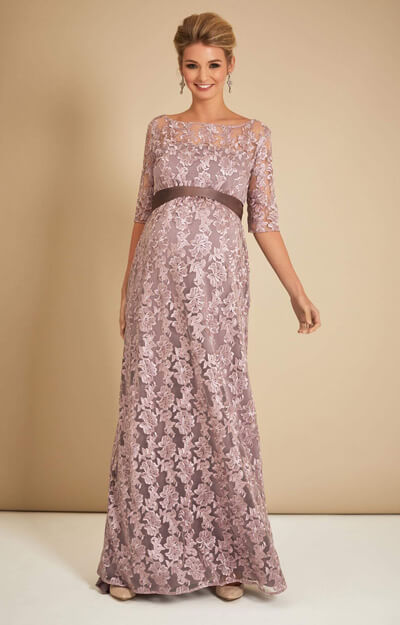 Asha Maternity Lace Gown in Lilac by Tiffany Rose