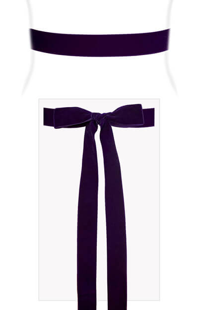 Velvet Ribbon Sash Purple by Tiffany Rose