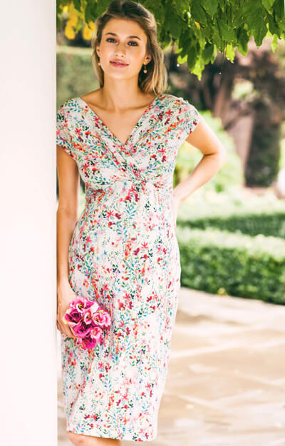 Bardot Maternity Shift Dress Petites Fleurs by Tiffany Rose