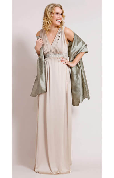 Champagne Maternity Gown (Long) by Tiffany Rose