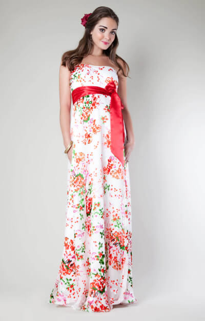 Clementine Floral Maternity Gown (Long) by Tiffany Rose