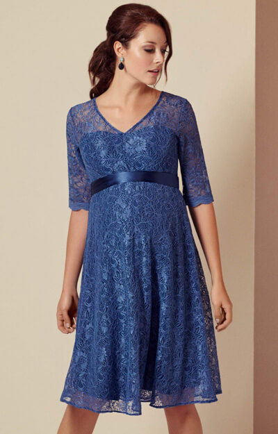 Flossie Umstandsmoden Kleid kurz in Riviera Blau by Tiffany Rose