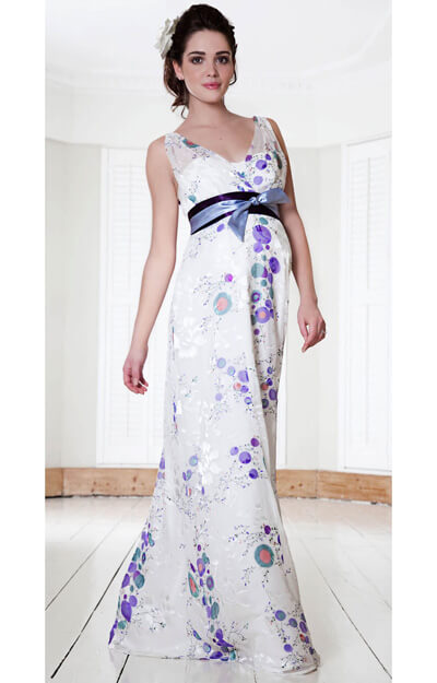 Silk Blossom Maternity Gown by Tiffany Rose