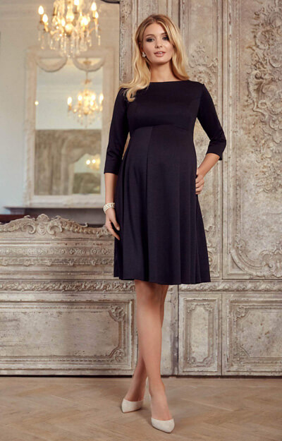 Sienna Maternity Dress Short Black by Tiffany Rose