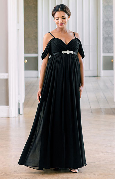 Skylar Maternity Gown in Black by Tiffany Rose