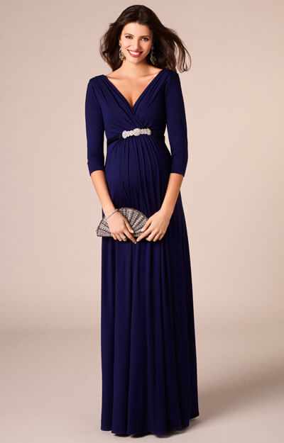 Willow Maternity Gown Long Eclipse Blue by Tiffany Rose