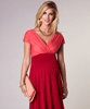 Alessandra Maternity Dress Short Coral Red by Tiffany Rose