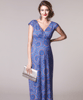 Umstandsmoden Maxi-Kleid in Azteken blau by Tiffany Rose
