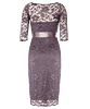 Amelia Lace Maternity Dress Short (Charcoal) by Tiffany Rose