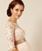 Amelia Lace Maternity Dress Short (Pearl Blush) by Tiffany Rose