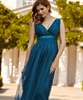 Ava Abendkleid lang (Aegean Blue) by Tiffany Rose