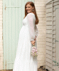 Bella Maxi Maternity Dress (White) by Tiffany Rose