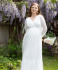 Robe de maternité Bella longue (Blanc) by Tiffany Rose