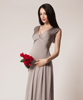 Clara Maternity Gown Long Mocha by Tiffany Rose