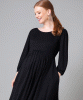 Isla Ribbed Jersey Dress (Black) by Tiffany Rose