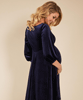Robe de Grossesse en Velours Roxie Bleu Saphir by Tiffany Rose