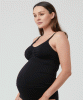 Seamless Maternity and Nursing Cami Vest (Black) by Tiffany Rose