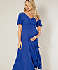 Waterfall Maternity Midi Dress Cobalt Blue by Tiffany Rose
