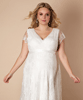 Eden Kort Gravidbröllopsklänning i plusstorlek Elfenbensdröm by Tiffany Rose