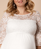 Lucia Gravid Bröllopsklänning Kort i plusstorlek Elfenbensvit by Tiffany Rose