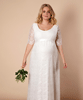 Verona Gravid Bröllopsklänning Lång i plusstorlek Elfenbensvit by Tiffany Rose