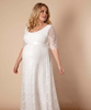 Umstandsbrautkleid Verona lang in plus size Elfenbein / Weiß by Tiffany Rose