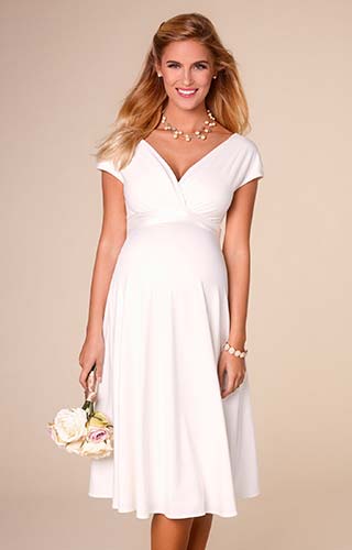 Alessandra Maternity Wedding Dress Short Ivory by Tiffany Rose