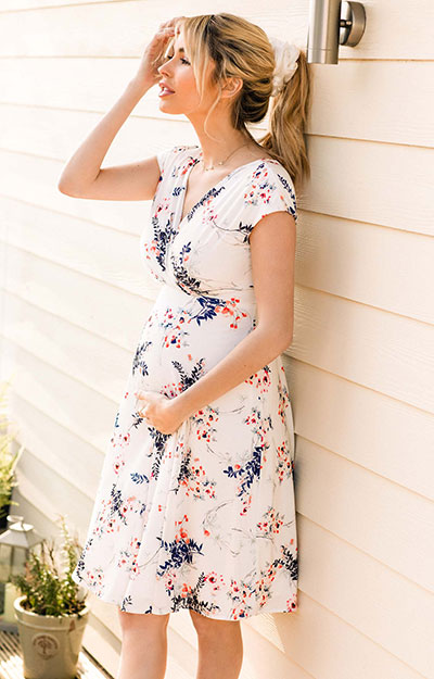 Alessandra Maternity Dress Short Japanese Garden by Tiffany Rose