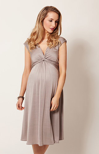 Clara Maternity Dress Short Mocha by Tiffany Rose