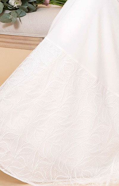 Erin Leaf Lace Maternity Wedding Gown Ivory by Tiffany Rose