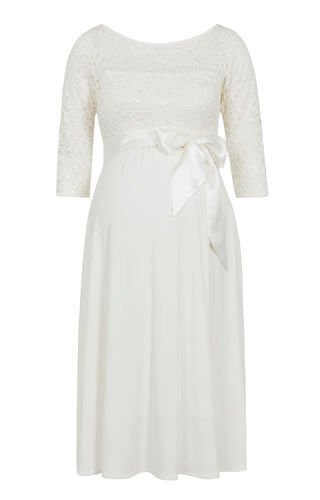Lucia Maternity Wedding Dress Short Ivory White by Tiffany Rose