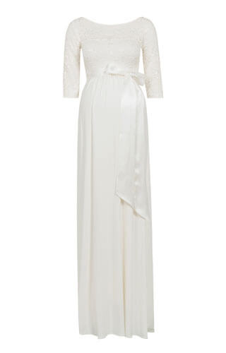 Lucia Maternity Wedding Gown Long Ivory White by Tiffany Rose
